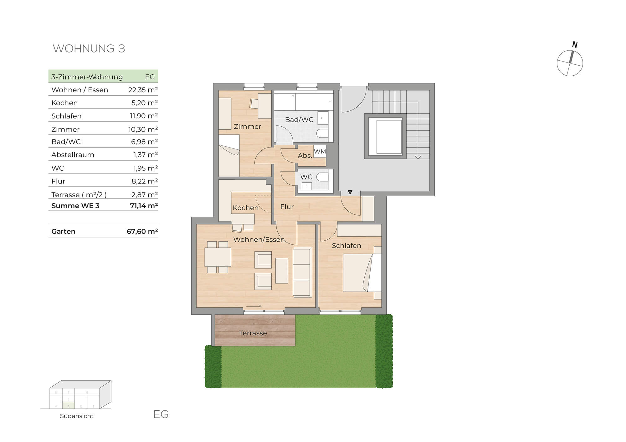 Grundriss Wohnung 3