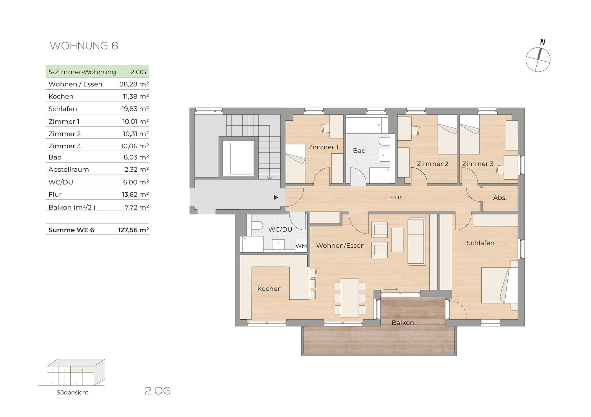 Grundriss Wohnung 6