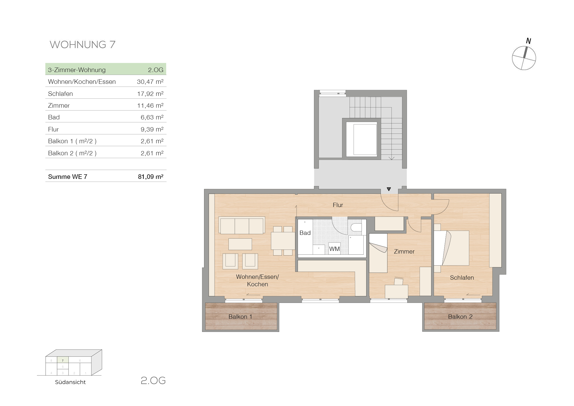 Grundriss Wohnung 7